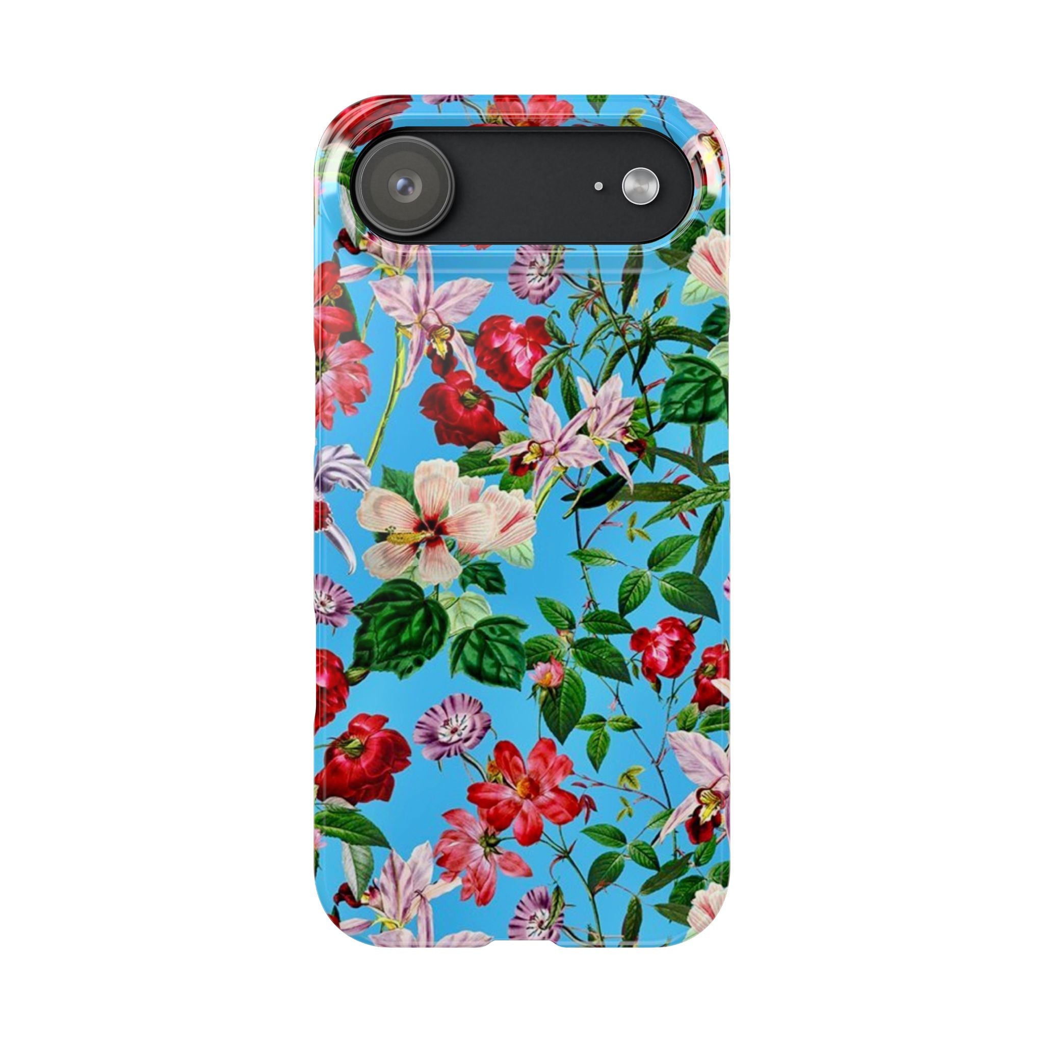 Vintage Floral Pattern on Sky Blue Case