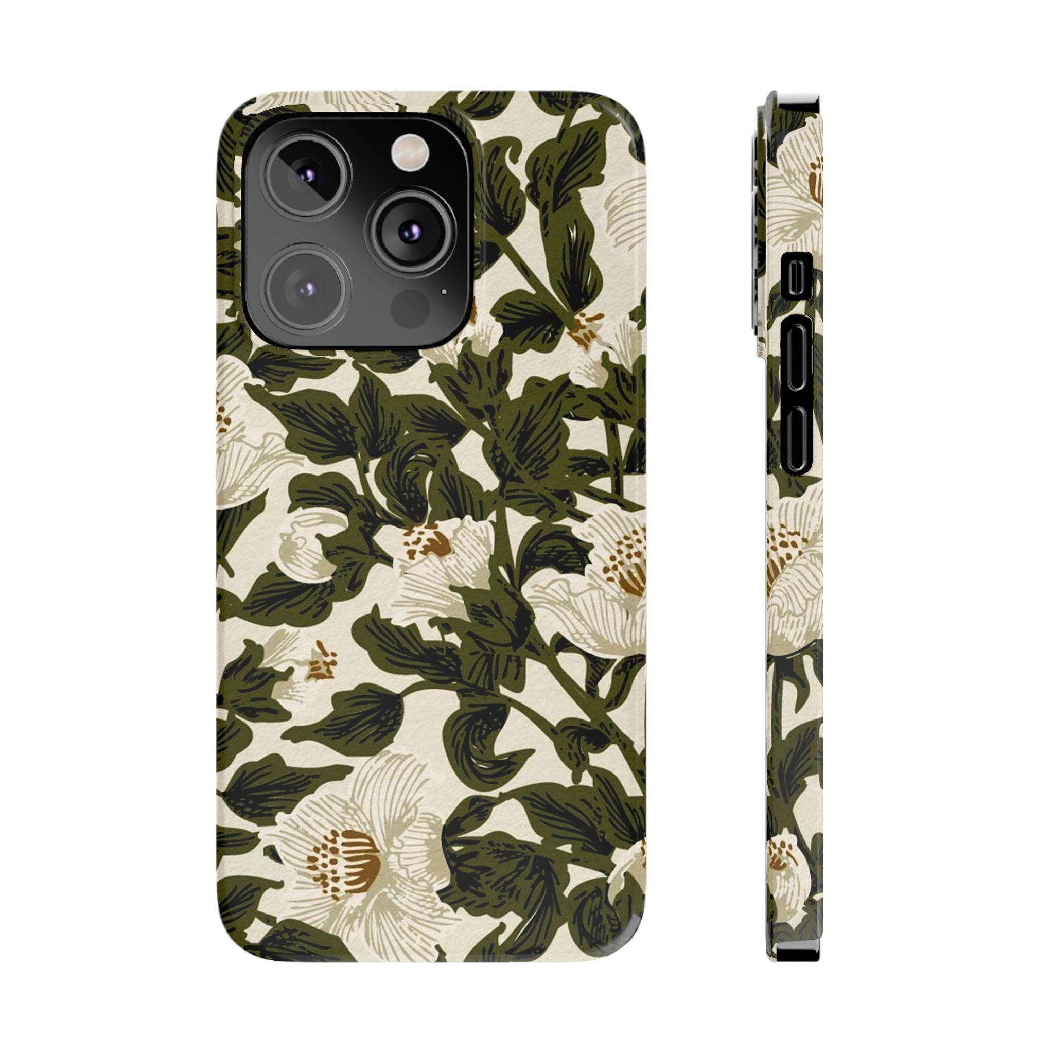 Vintage White Floral - Phone Case