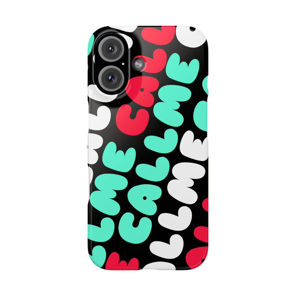 Call Me Turquoise mixed Bold Bubble Text