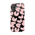 Call Me Pink Doodle  on Black Case