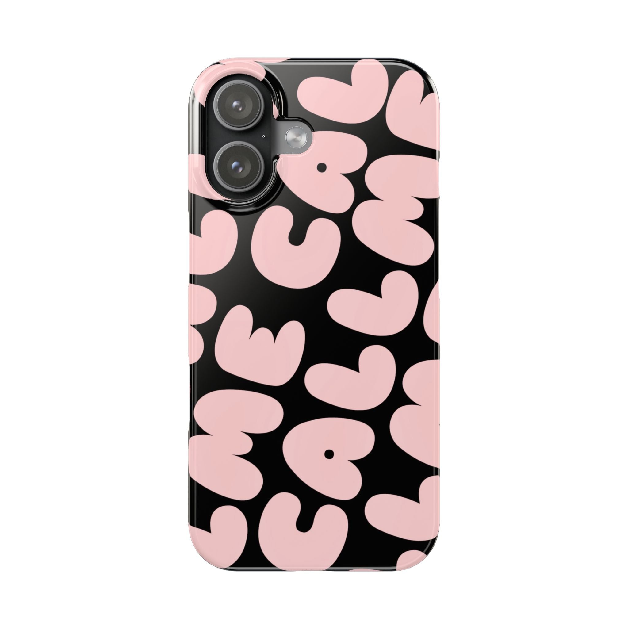 Call Me Pink Doodle  on Black Case