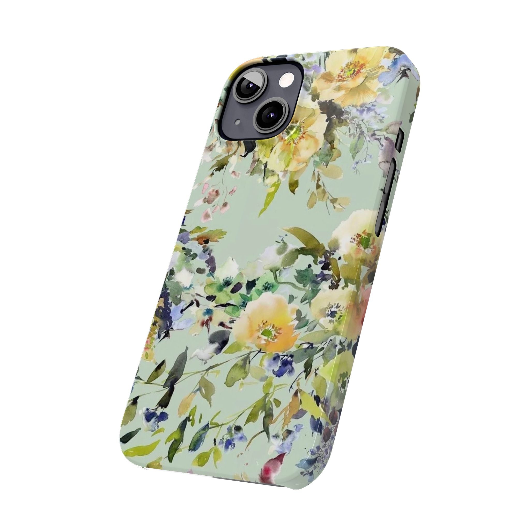 Floral Watercolor Garden Floral Slim Case