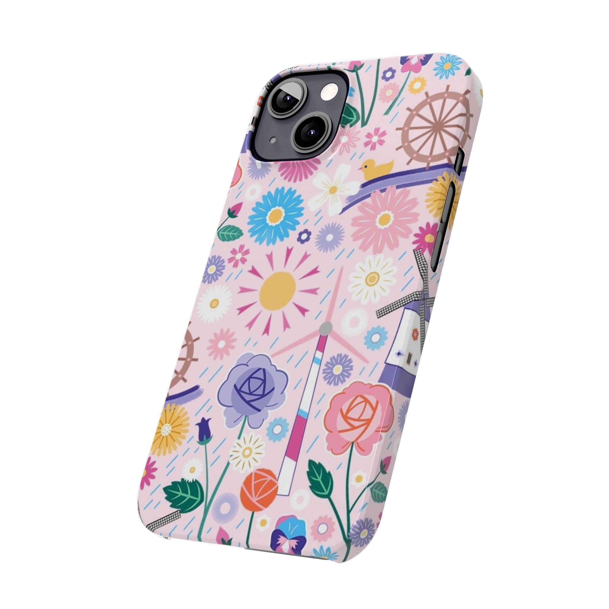 Whimsical Spring Flowers Design Case