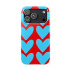 Blue Heart on Red Case