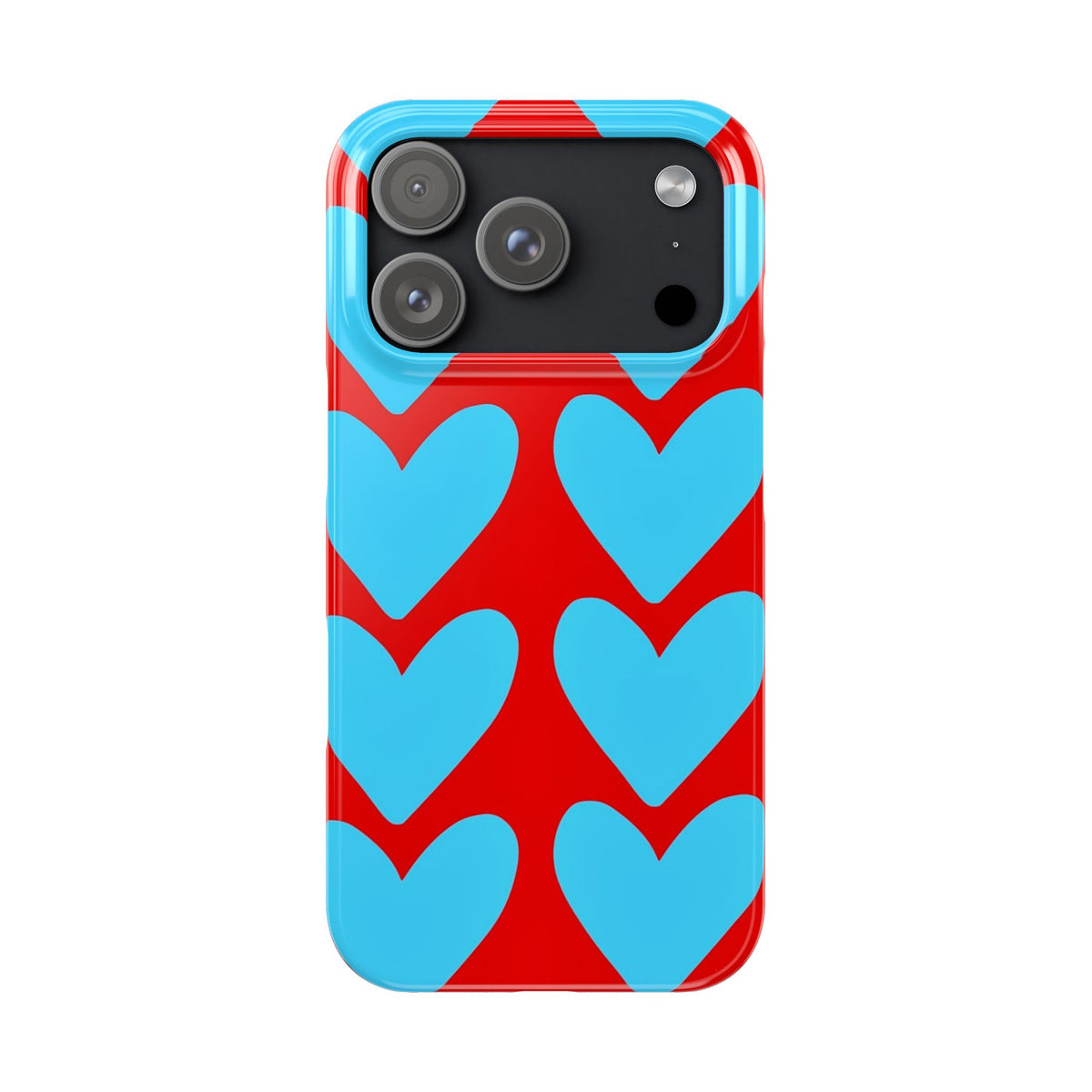 Blue Heart on Red Case