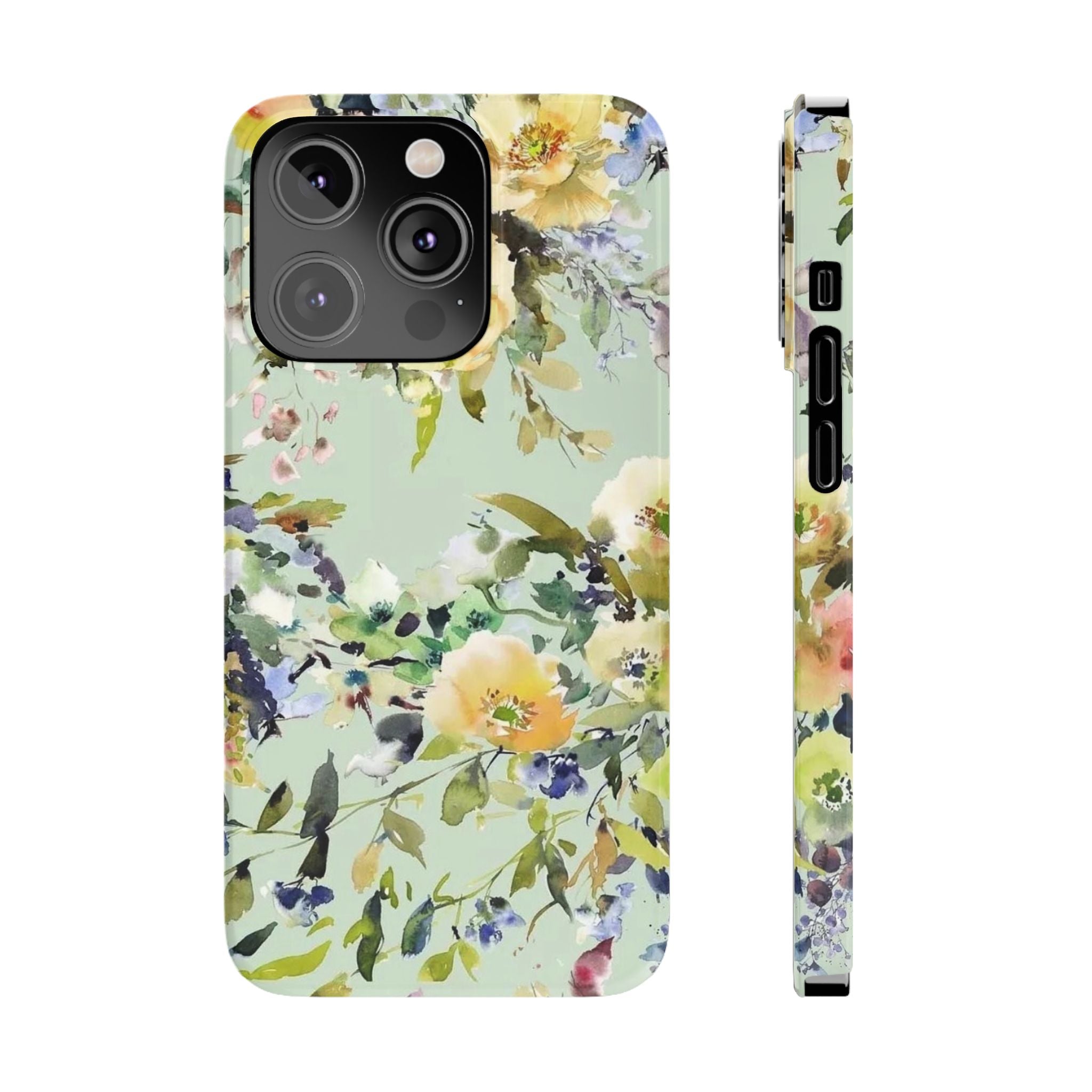 Floral Watercolor Garden Floral Slim Case