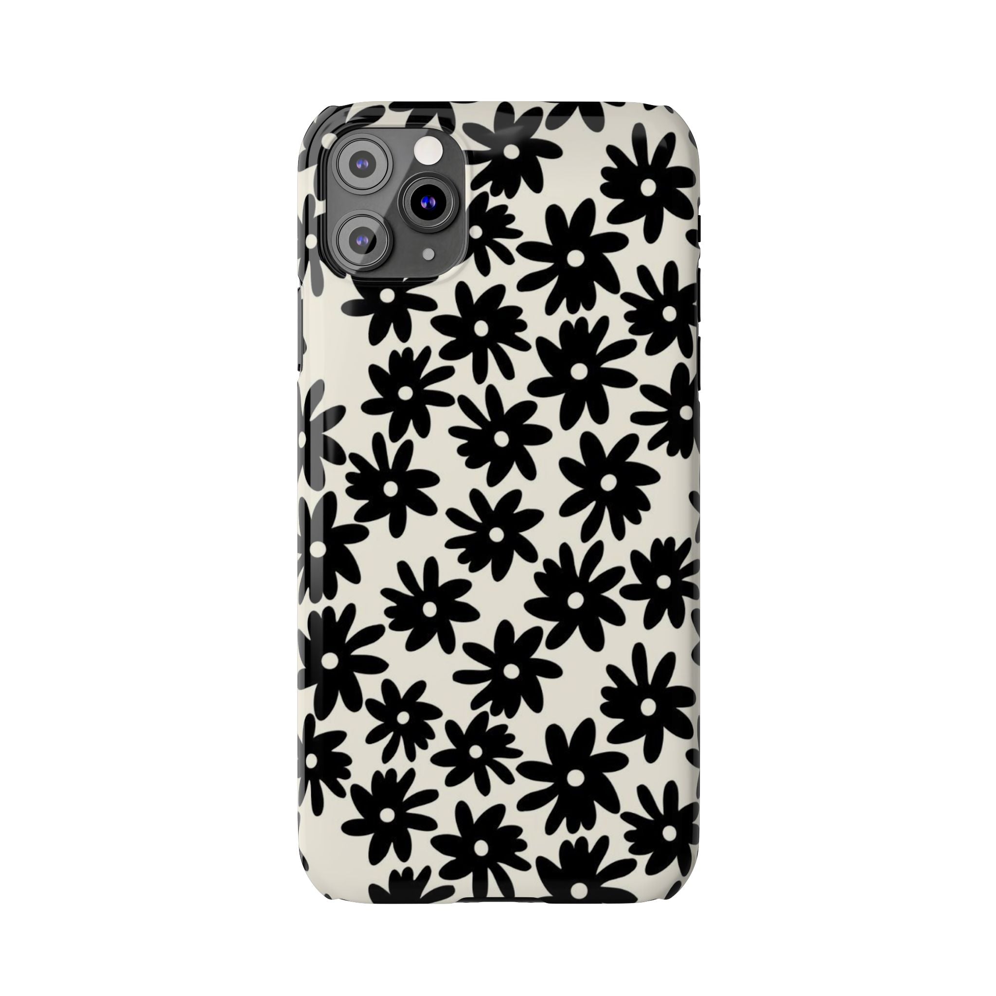 Black Daisy Phone Case