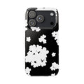 Black & White Abstract Flower Pattern Case