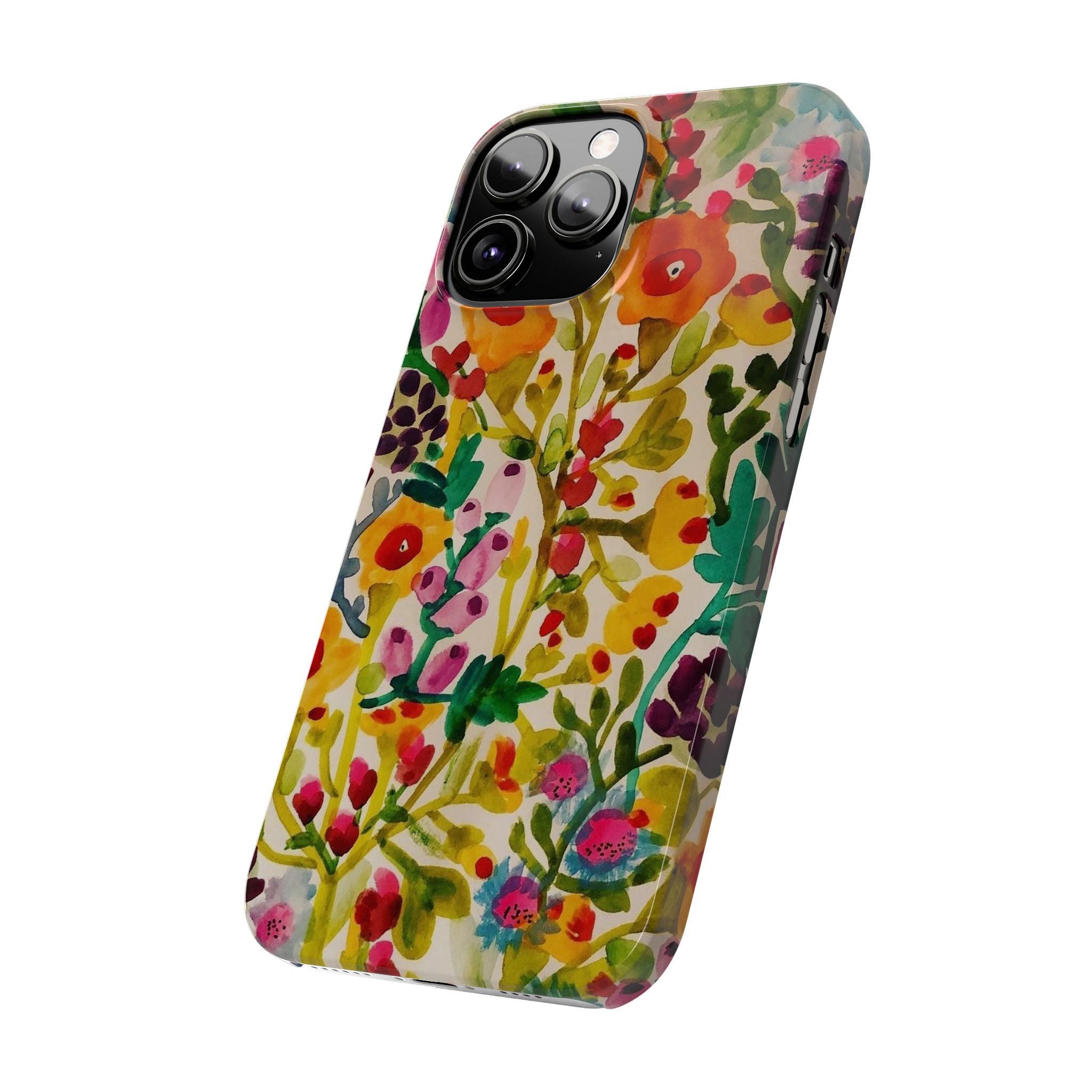 Vibrant Hand-Painted Wildflower Design Case