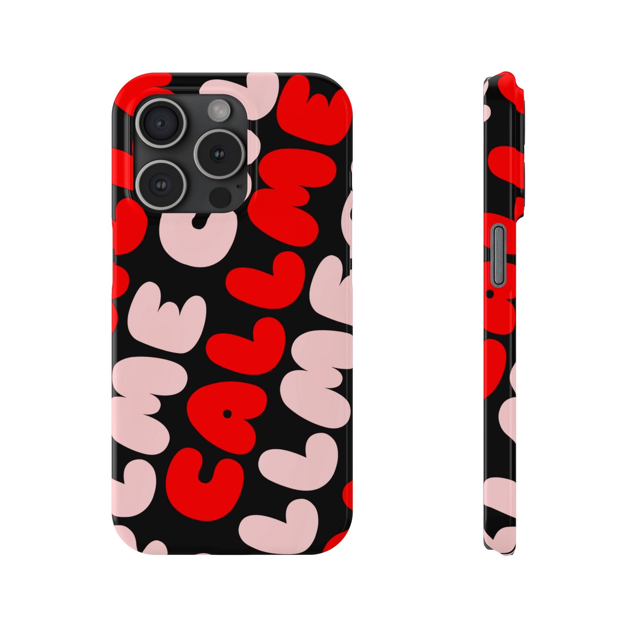 Call Me Pink and Red Phone Case