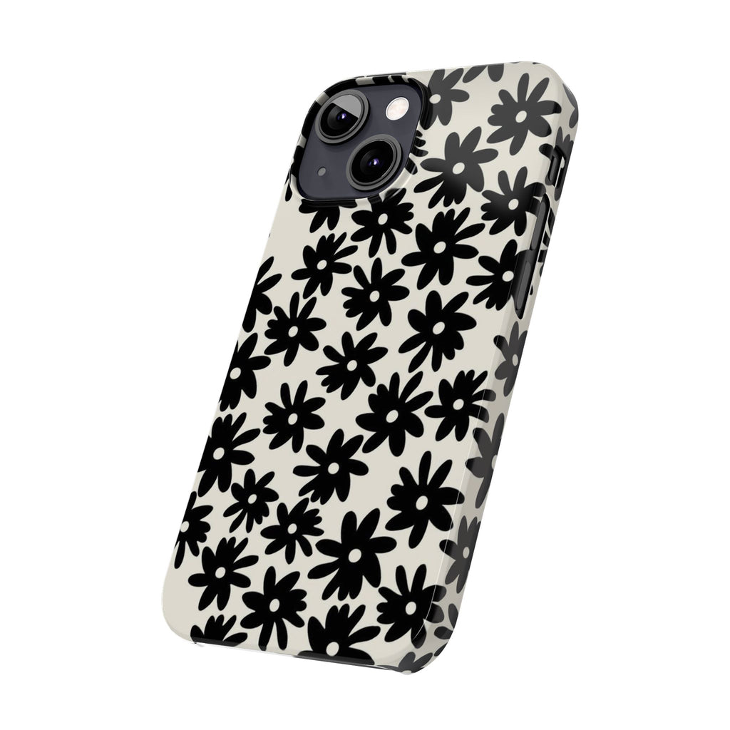 Black Daisy Phone Case