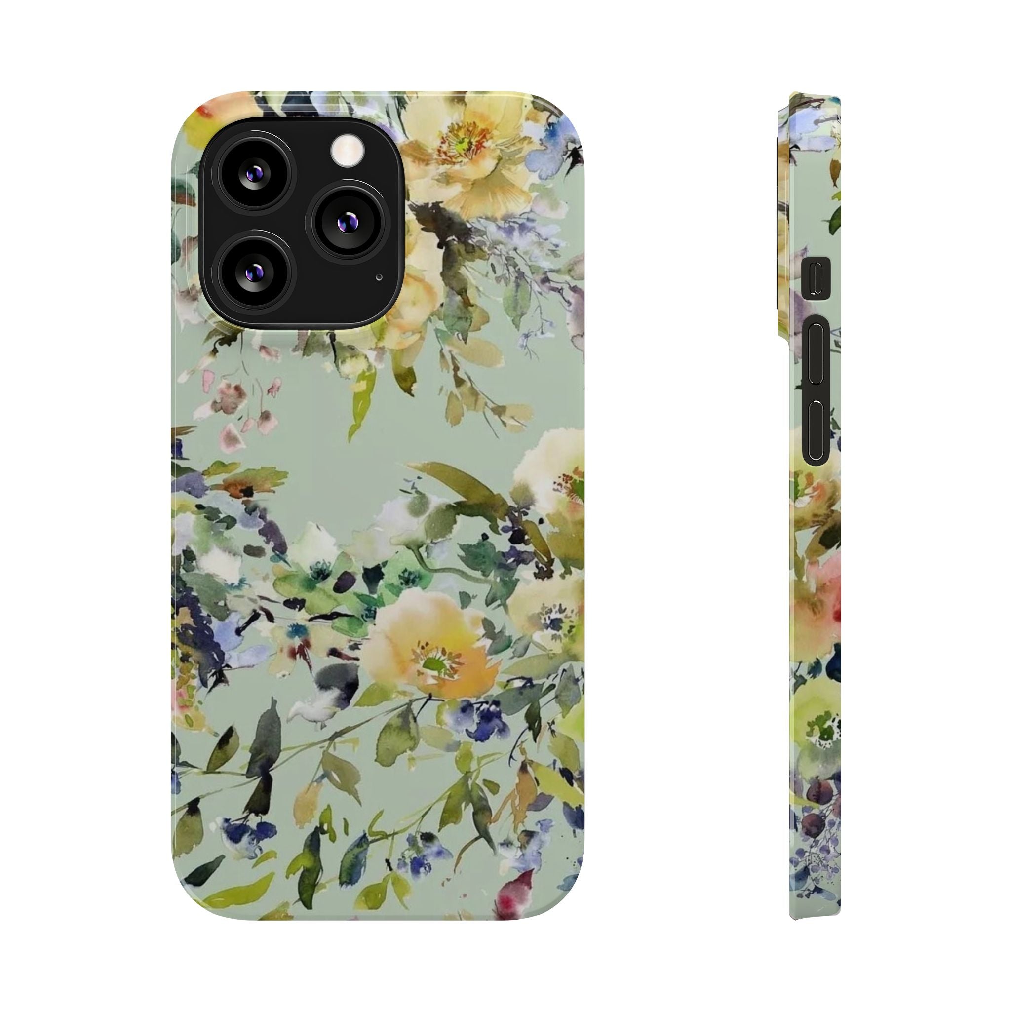 Floral Watercolor Garden Floral Slim Case