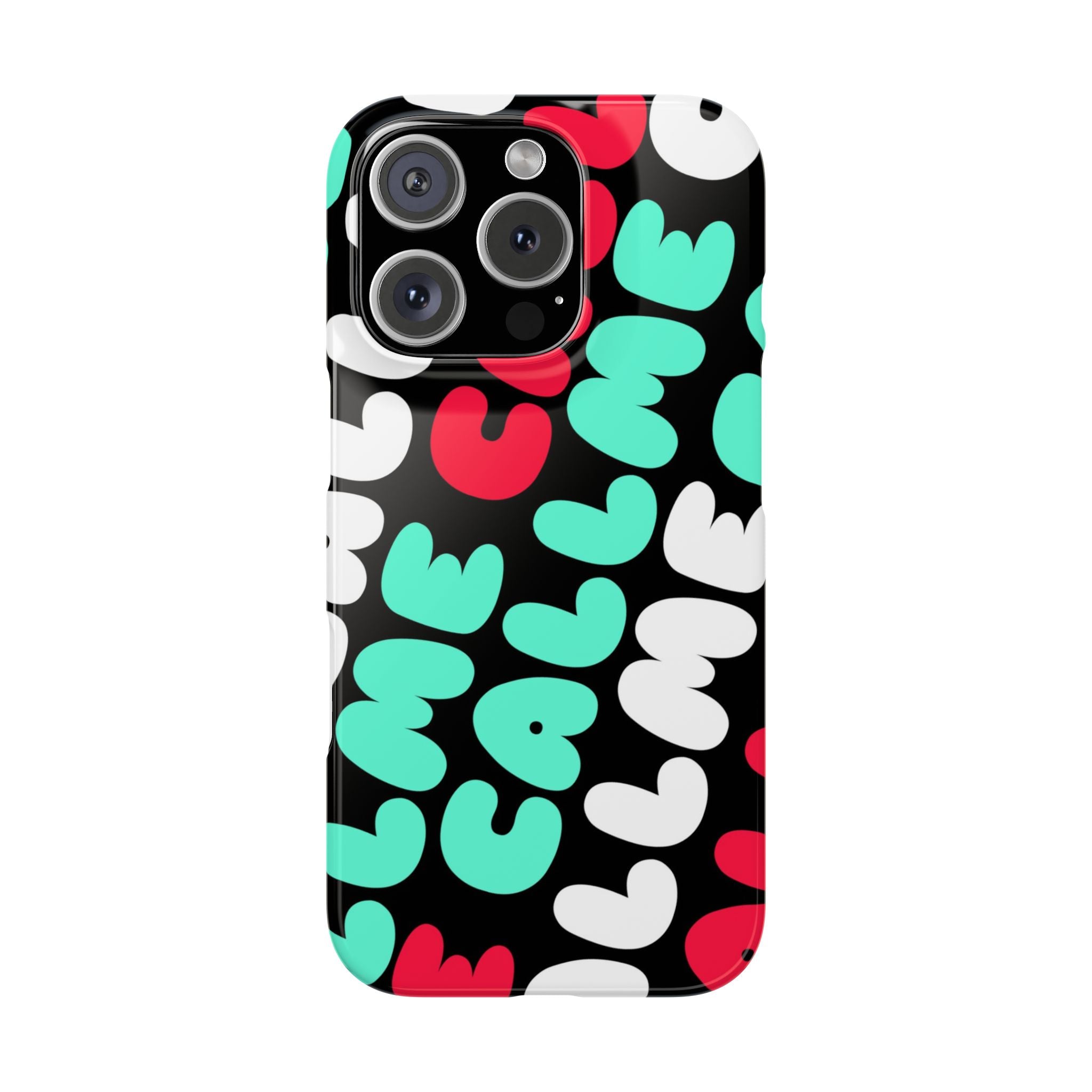 Call Me Turquoise mixed Bold Bubble Text