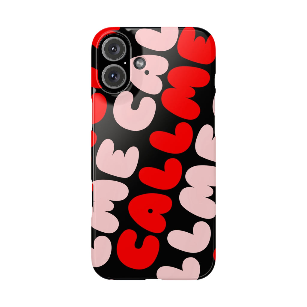 Call Me Pink and Red Phone Case