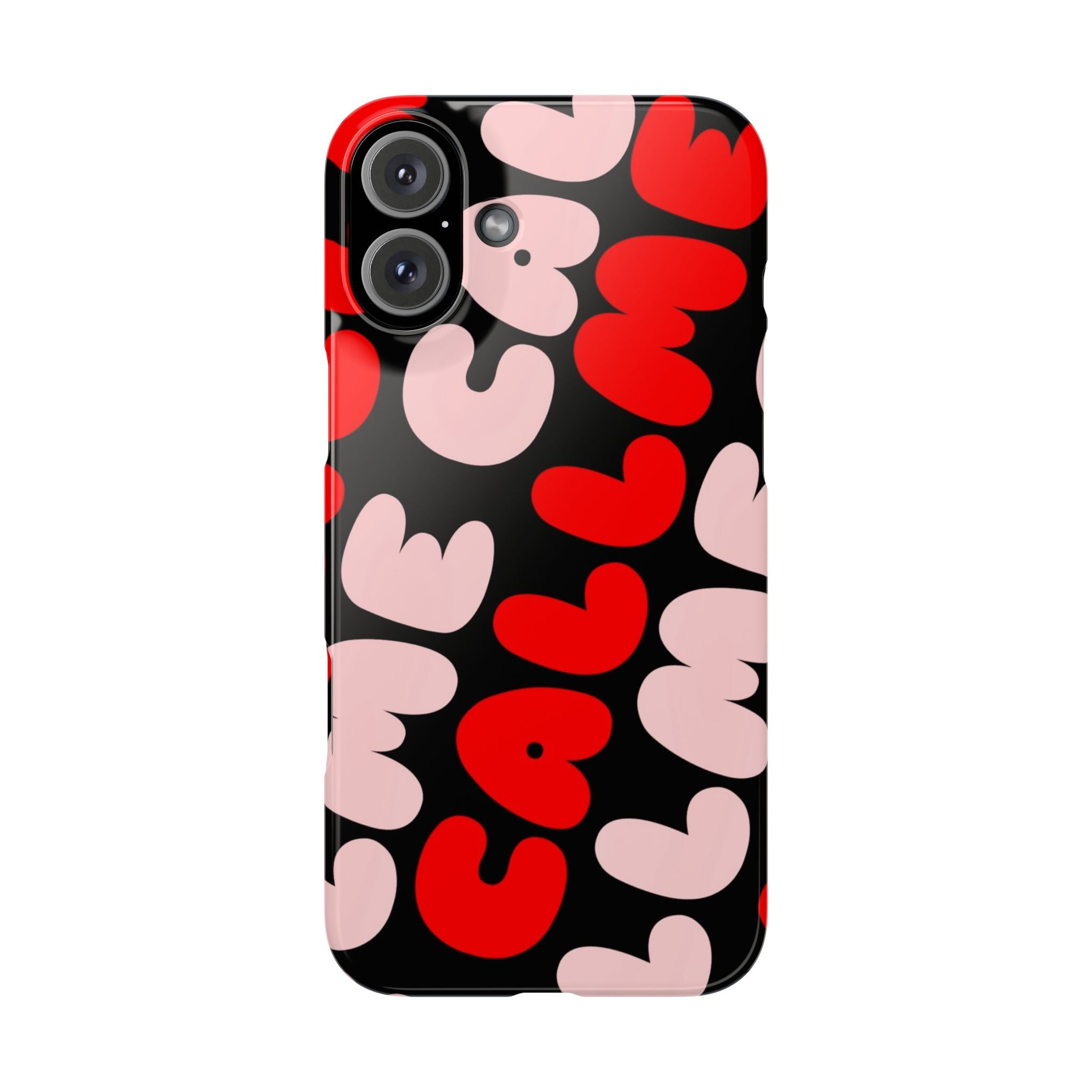 Call Me Pink and Red Phone Case