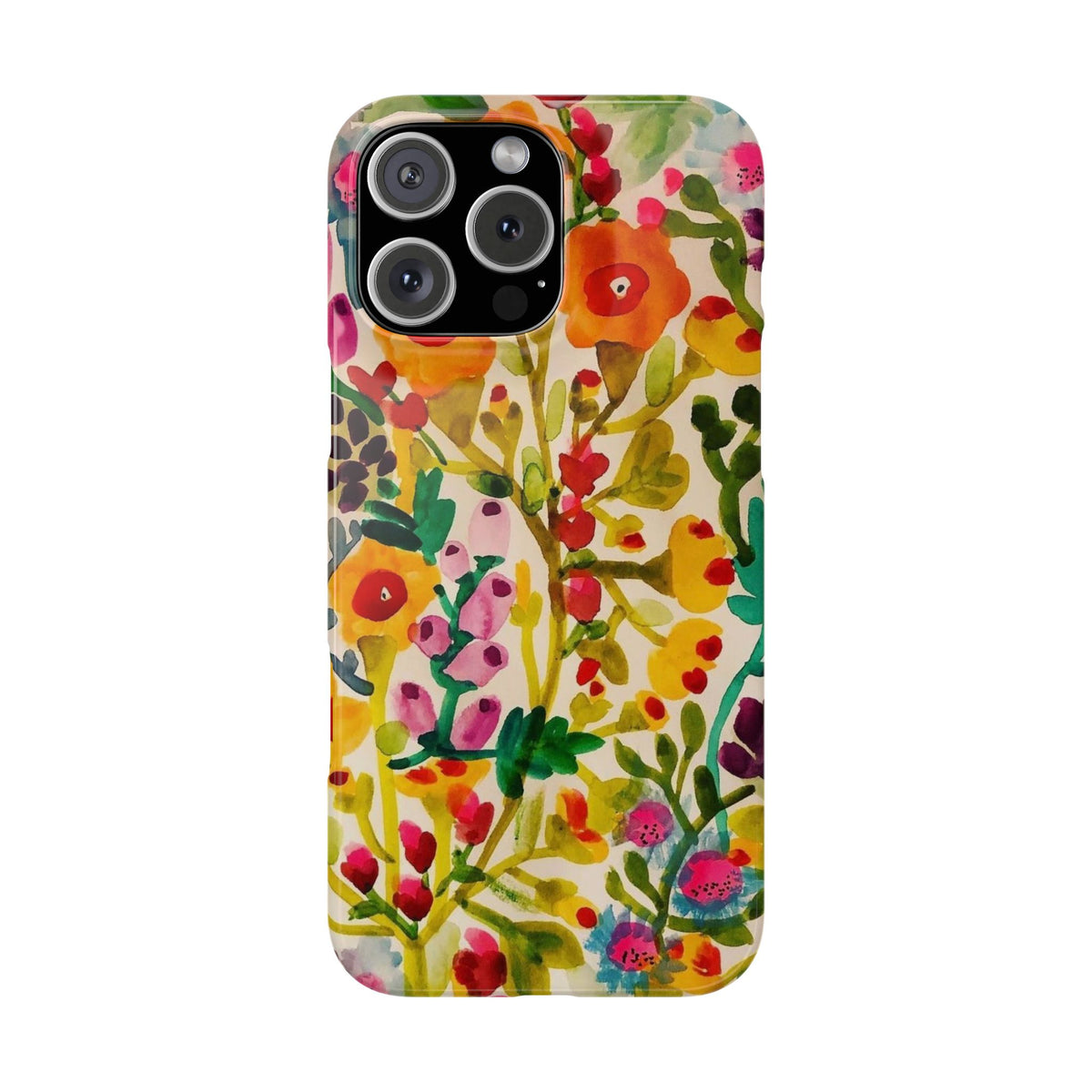 Vibrant Hand-Painted Wildflower Design Case