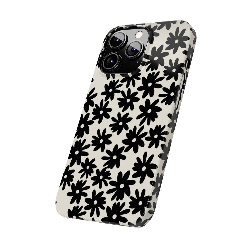 Black Daisy Phone Case