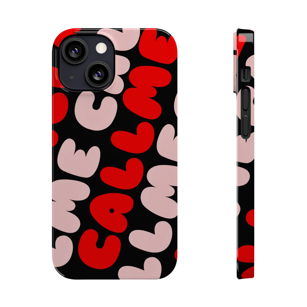 Call Me Pink and Red Phone Case