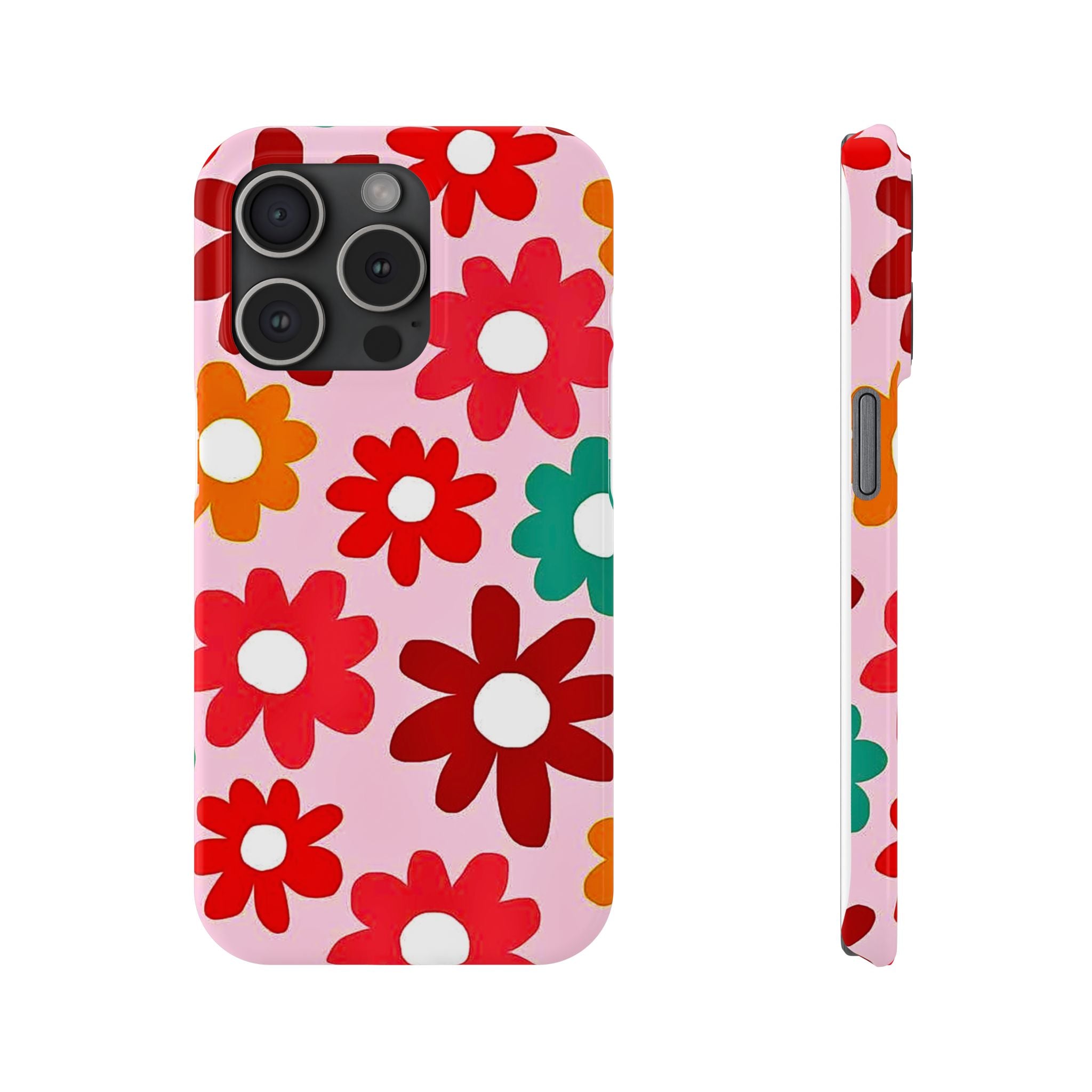 Retro Floral Case — Pink Daisy Pattern