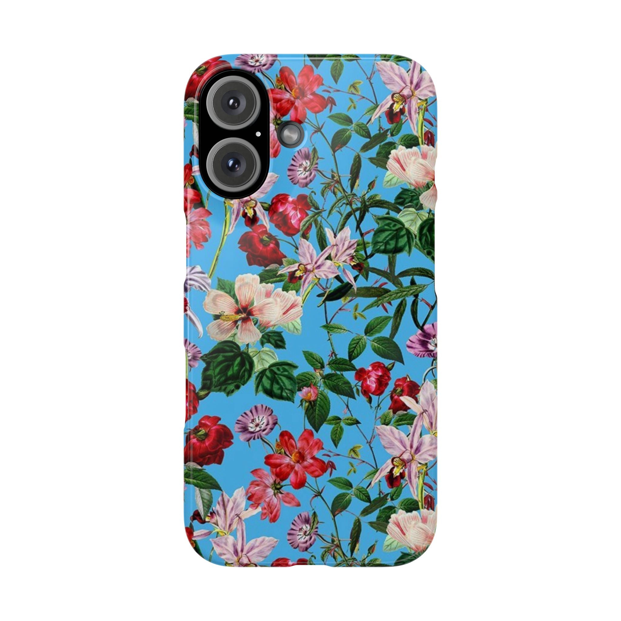 Vintage Floral Pattern on Sky Blue Case