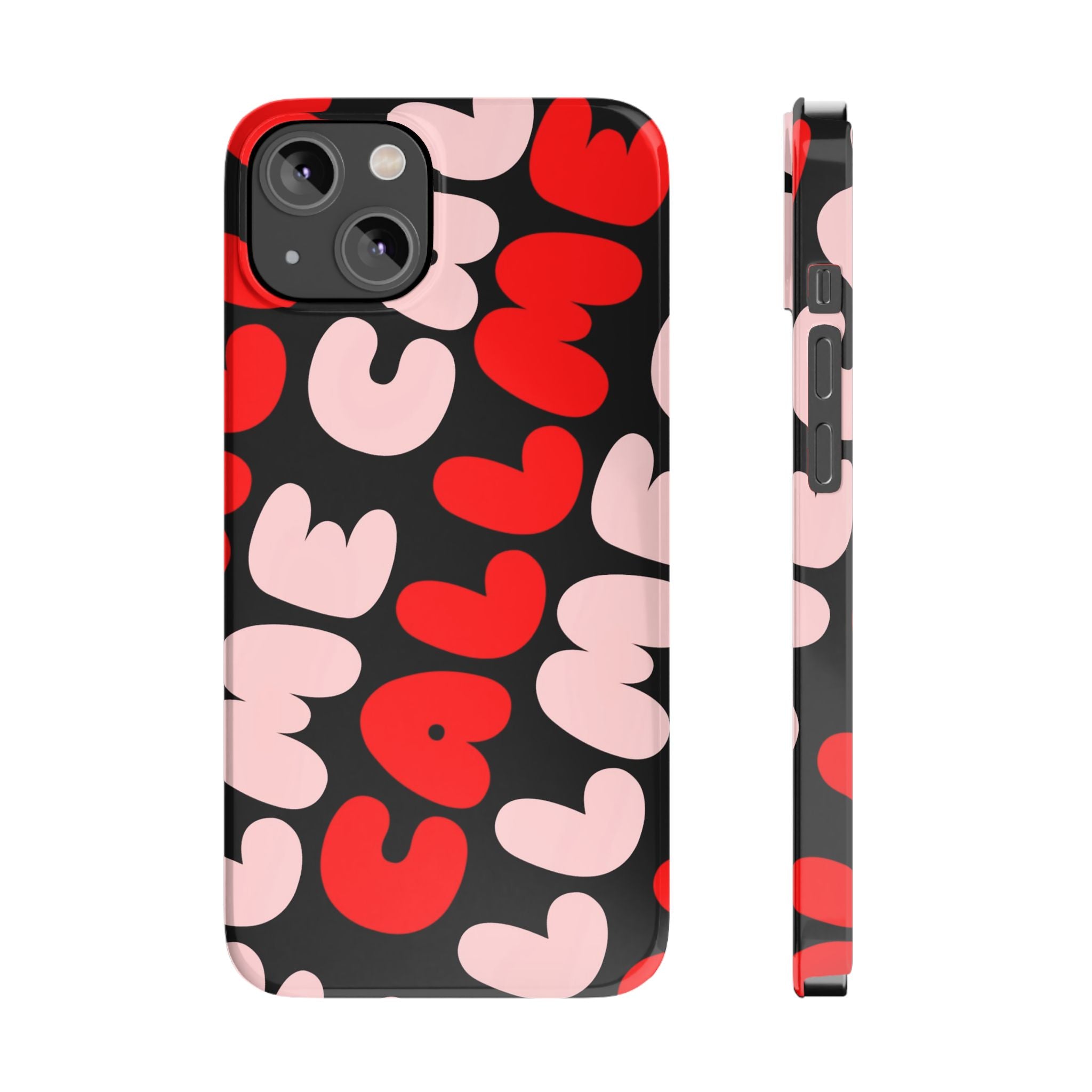 Call Me Pink and Red Phone Case