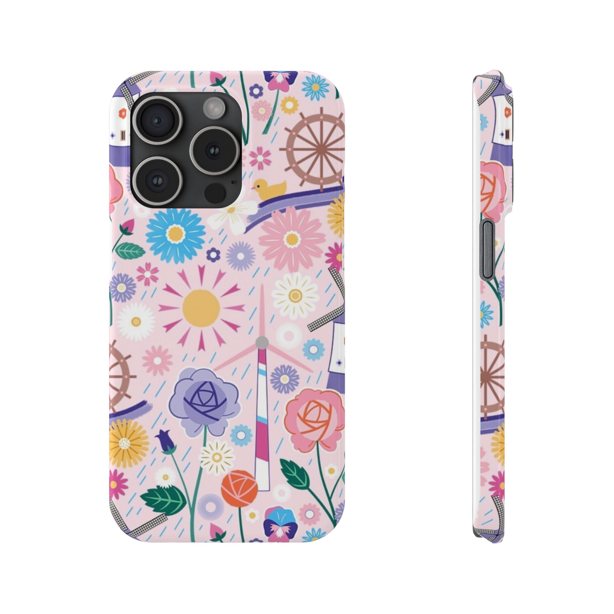 Whimsical Spring Flowers Design Case