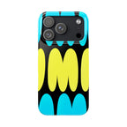 “Yum” Blue & Lime Abstract Pattern