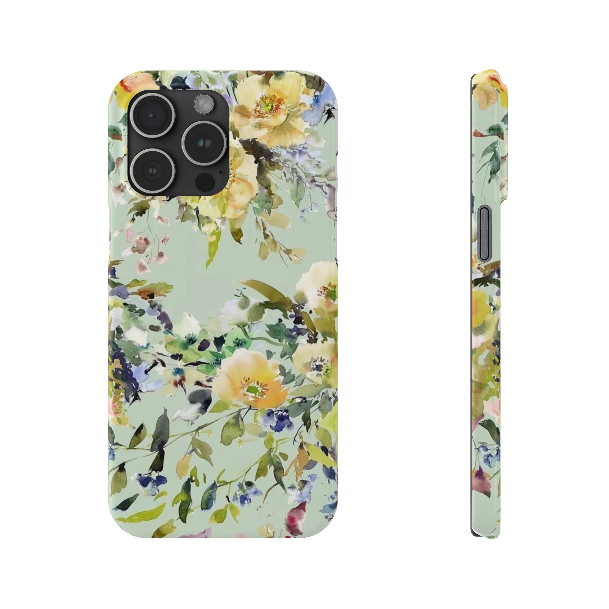 Floral Watercolor Garden Floral Slim Case