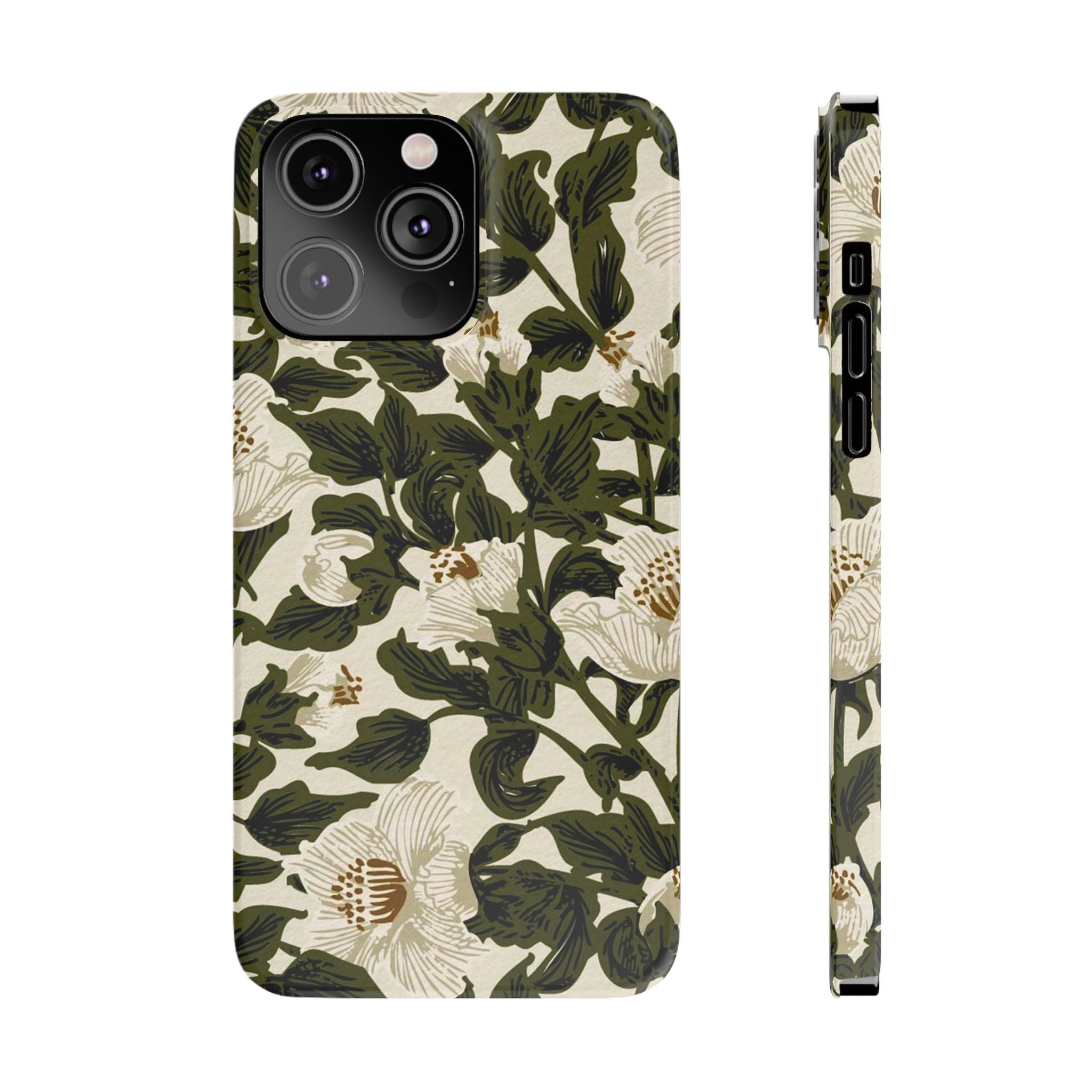 Vintage White Floral - Phone Case