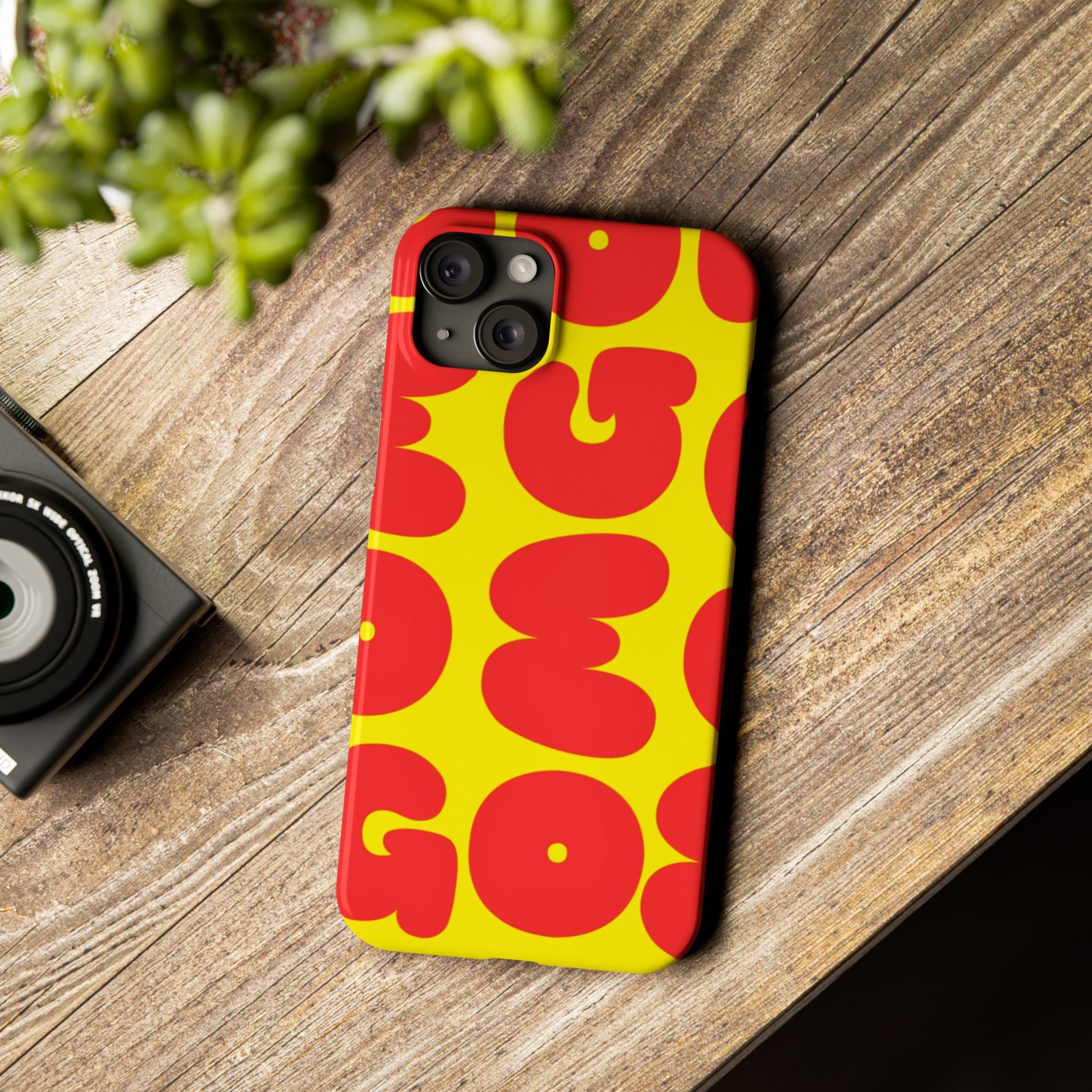 OMG Bubble Pattern, Bold Red & Yellow