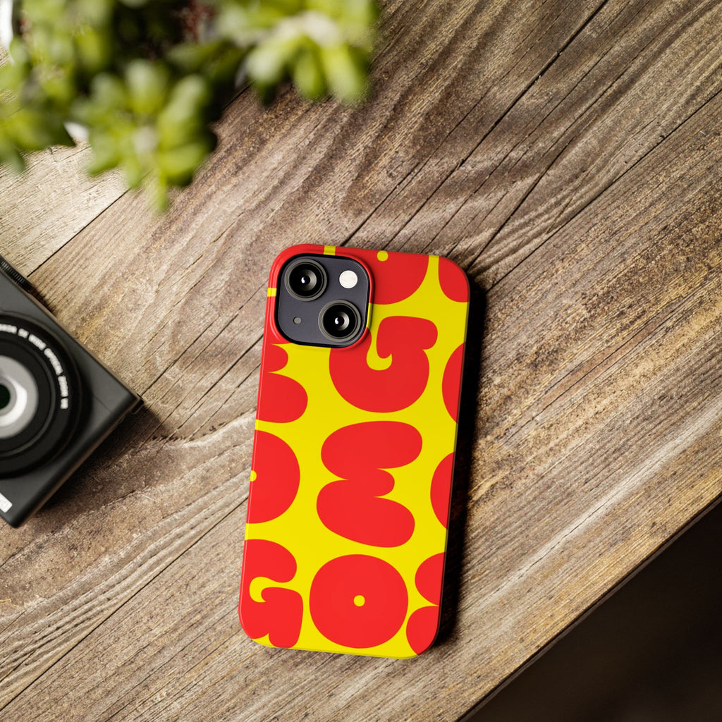 OMG Bubble Pattern, Bold Red & Yellow