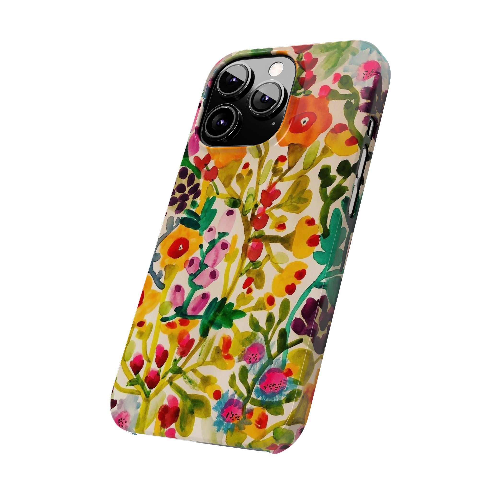 Vibrant Hand-Painted Wildflower Design Case