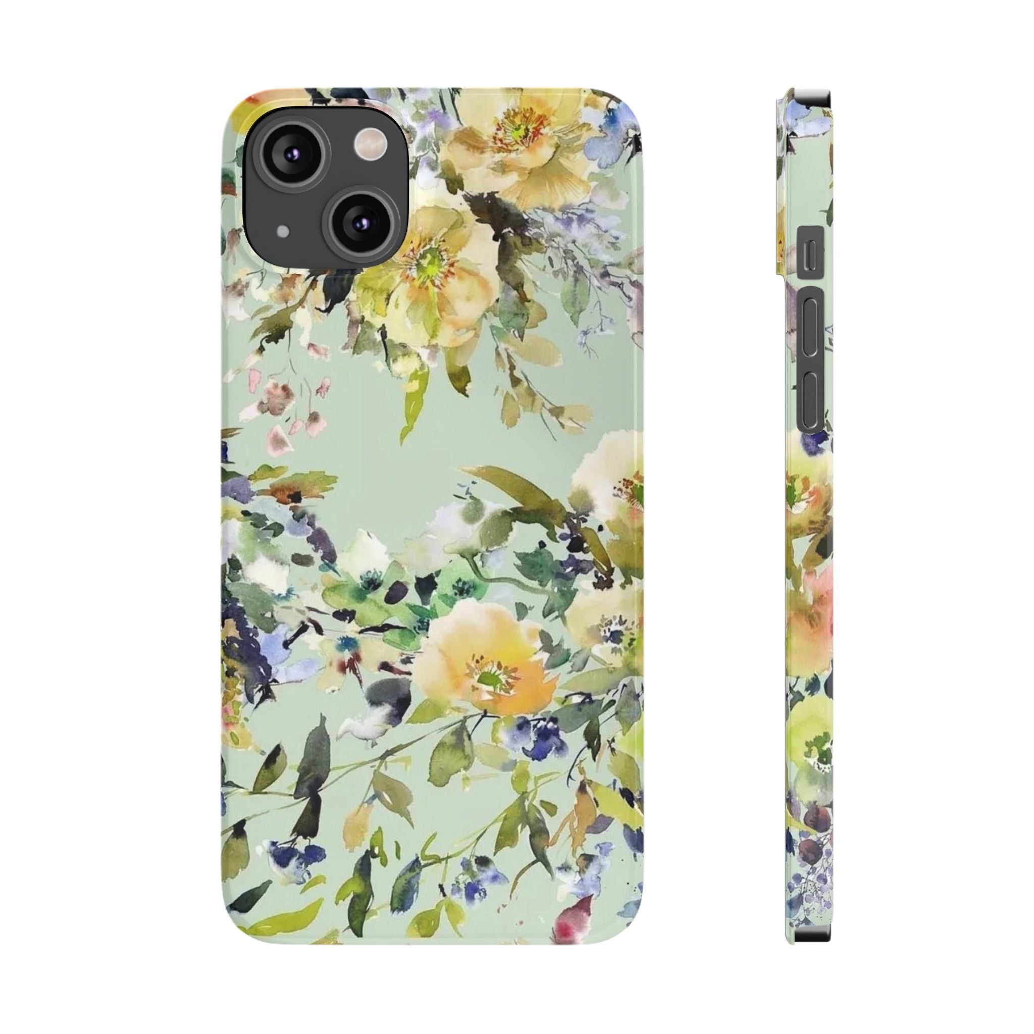 Floral Watercolor Garden Floral Slim Case