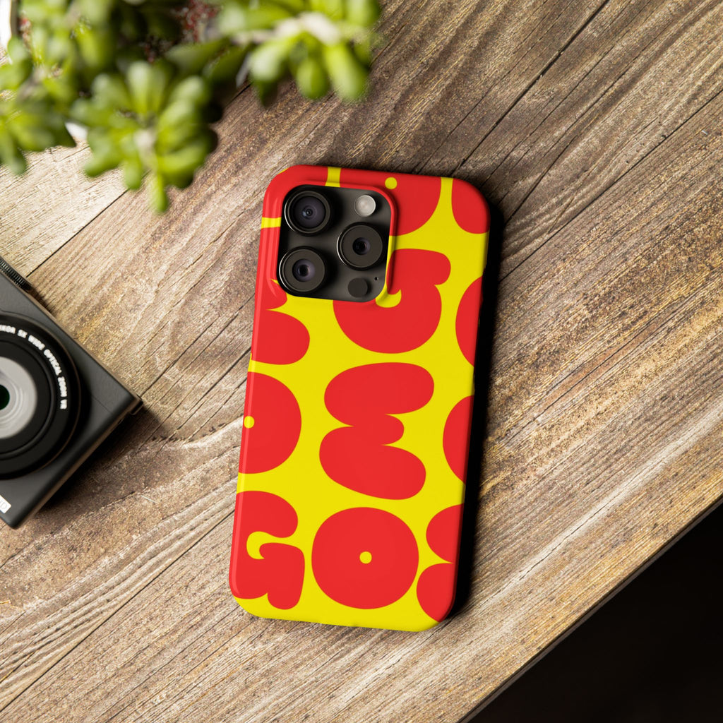 OMG Bubble Pattern, Bold Red & Yellow