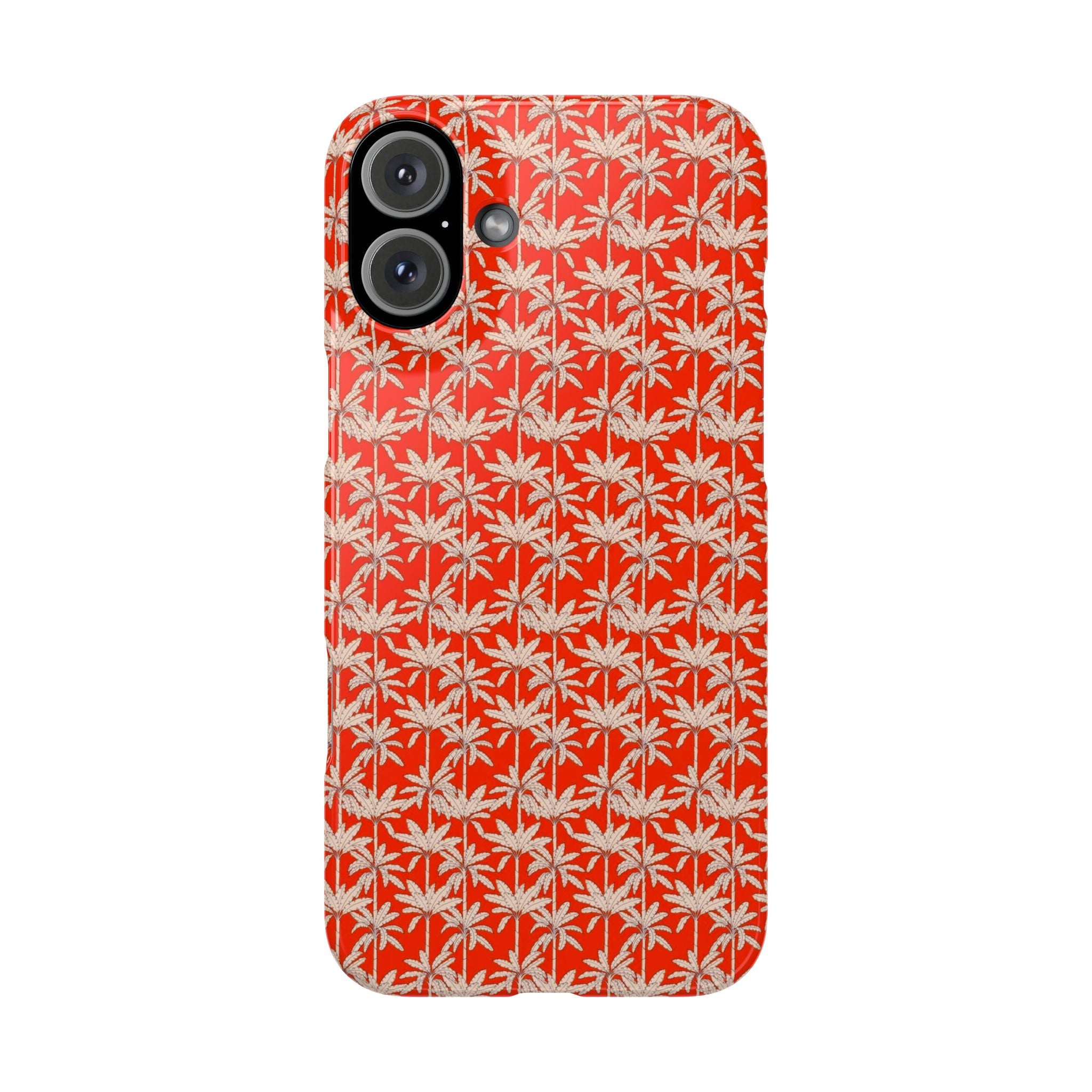 Red Tropical Palm Pattern Case