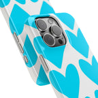 Blue Heart  on White Case