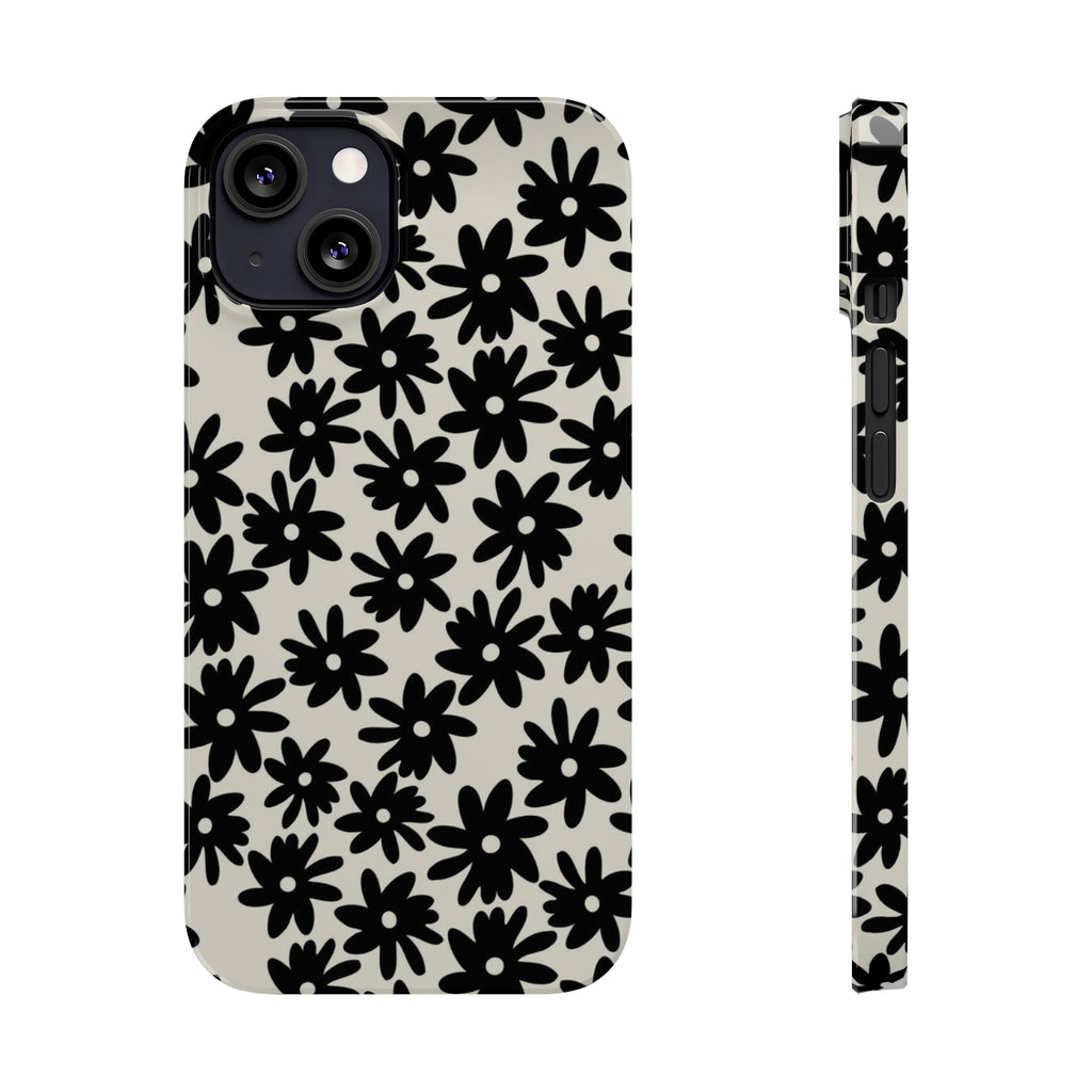 Black Daisy Phone Case