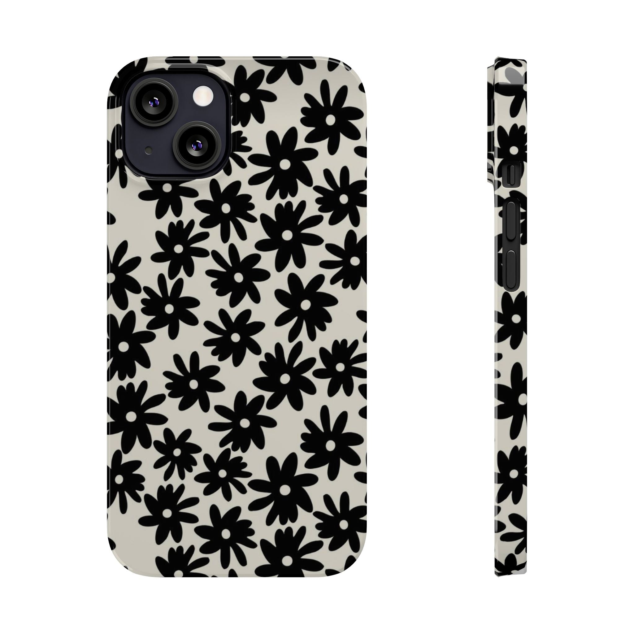 Black Daisy Phone Case