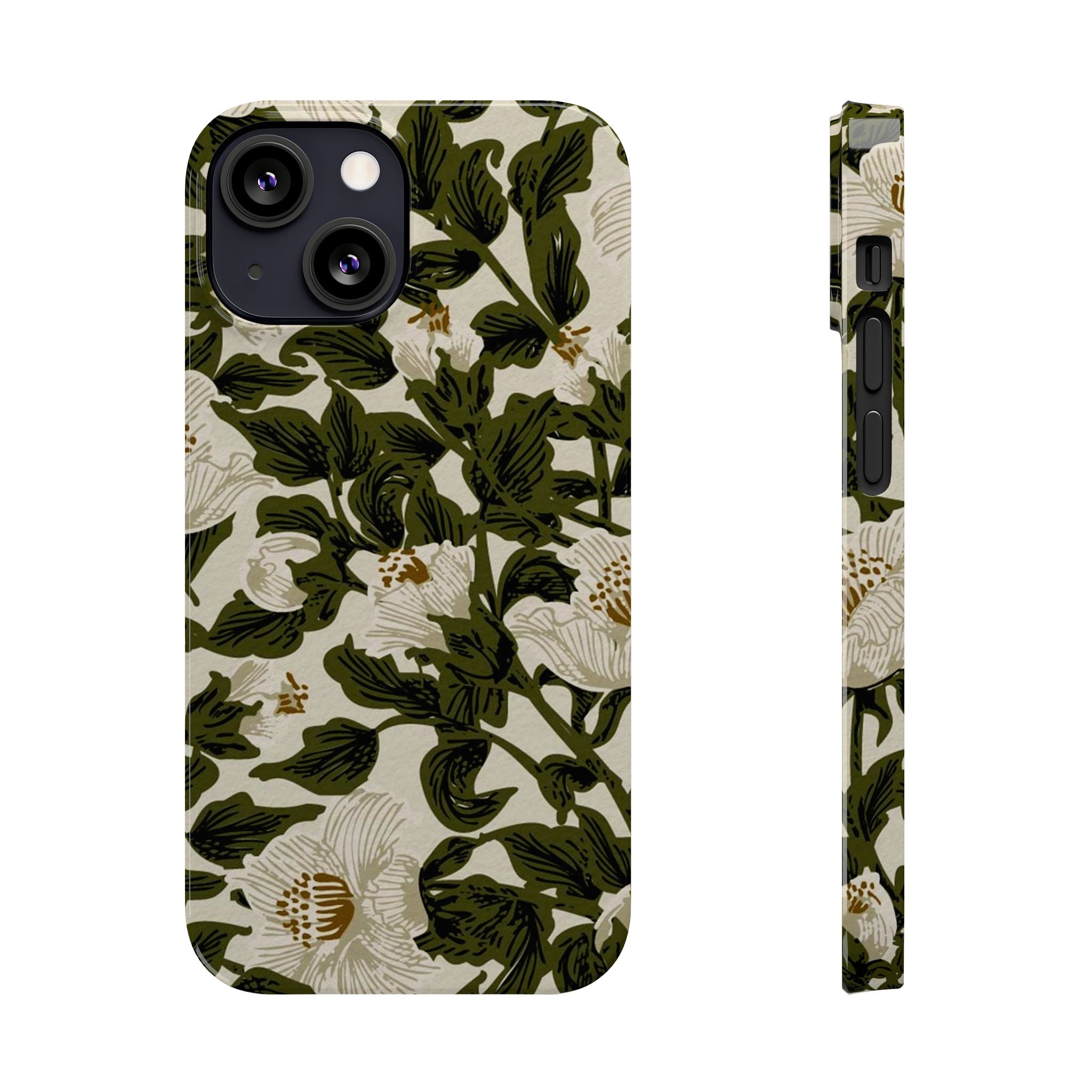 Vintage White Floral - Phone Case