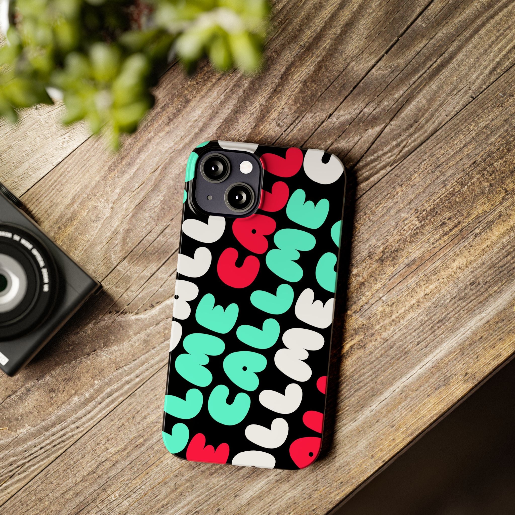 Call Me Turquoise mixed Bold Bubble Text