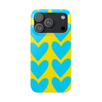 Blue Heart on Yellow Case