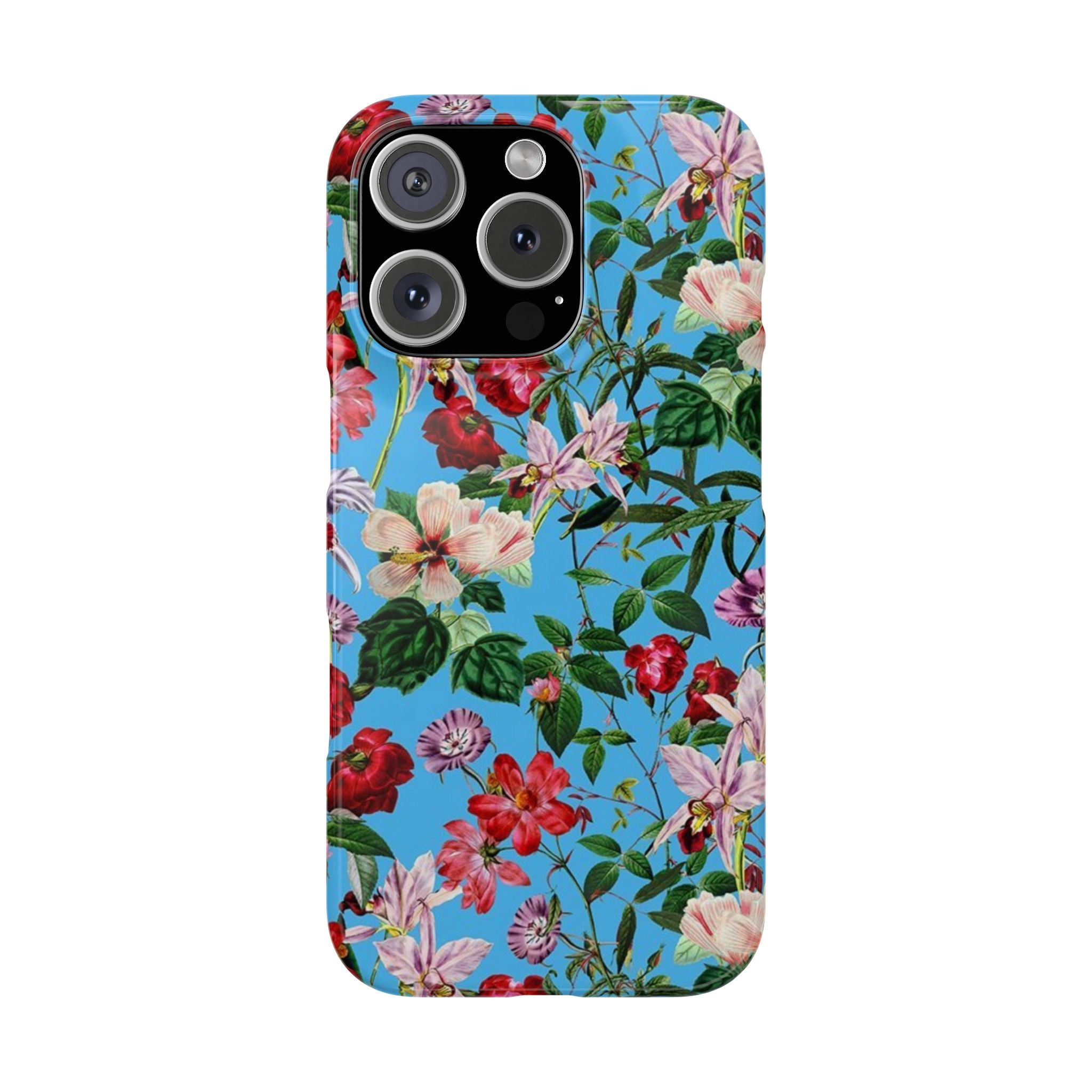 Vintage Floral Pattern on Sky Blue Case
