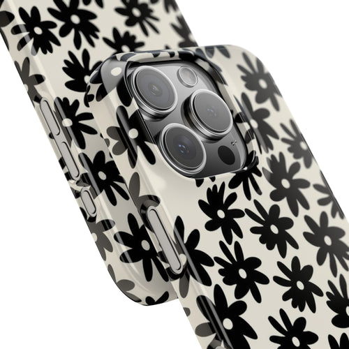 Black Daisy Phone Case