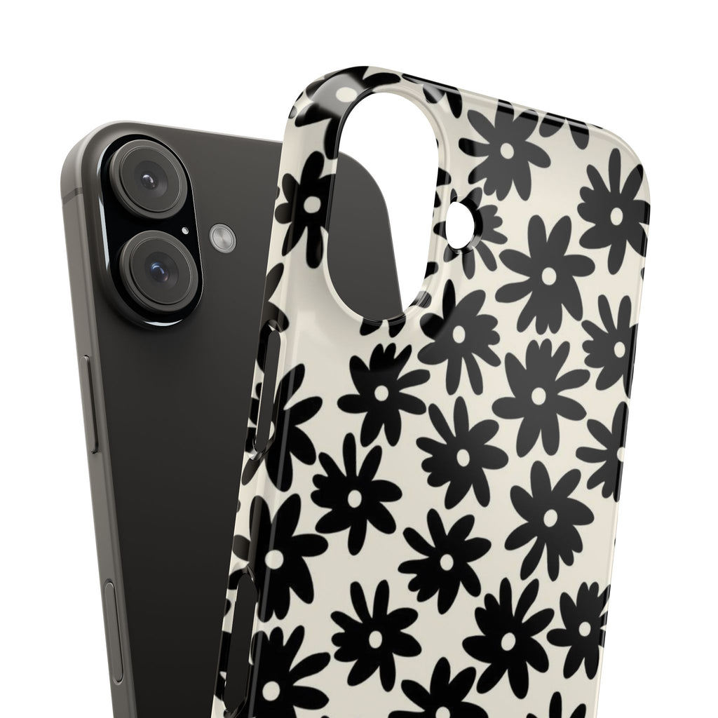 Black Daisy Phone Case