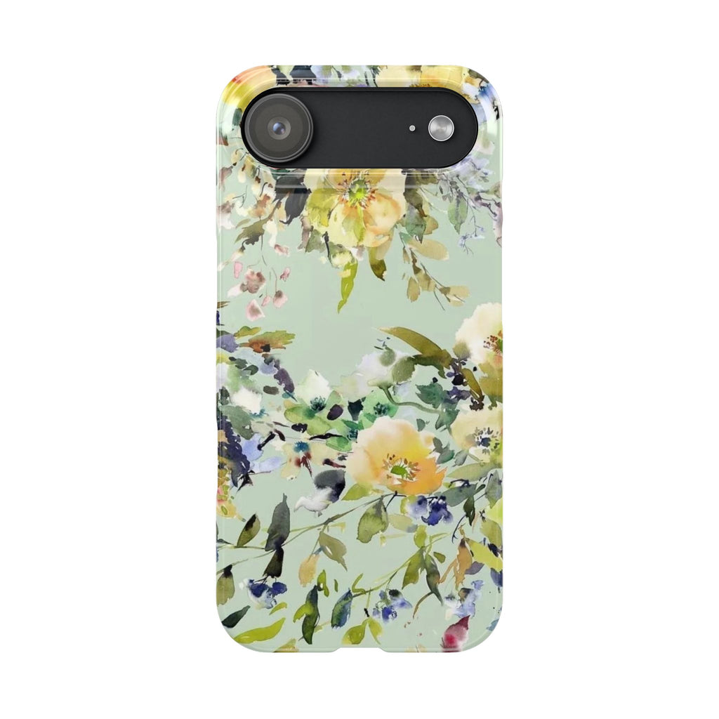 Floral Watercolor Garden Floral Slim Case