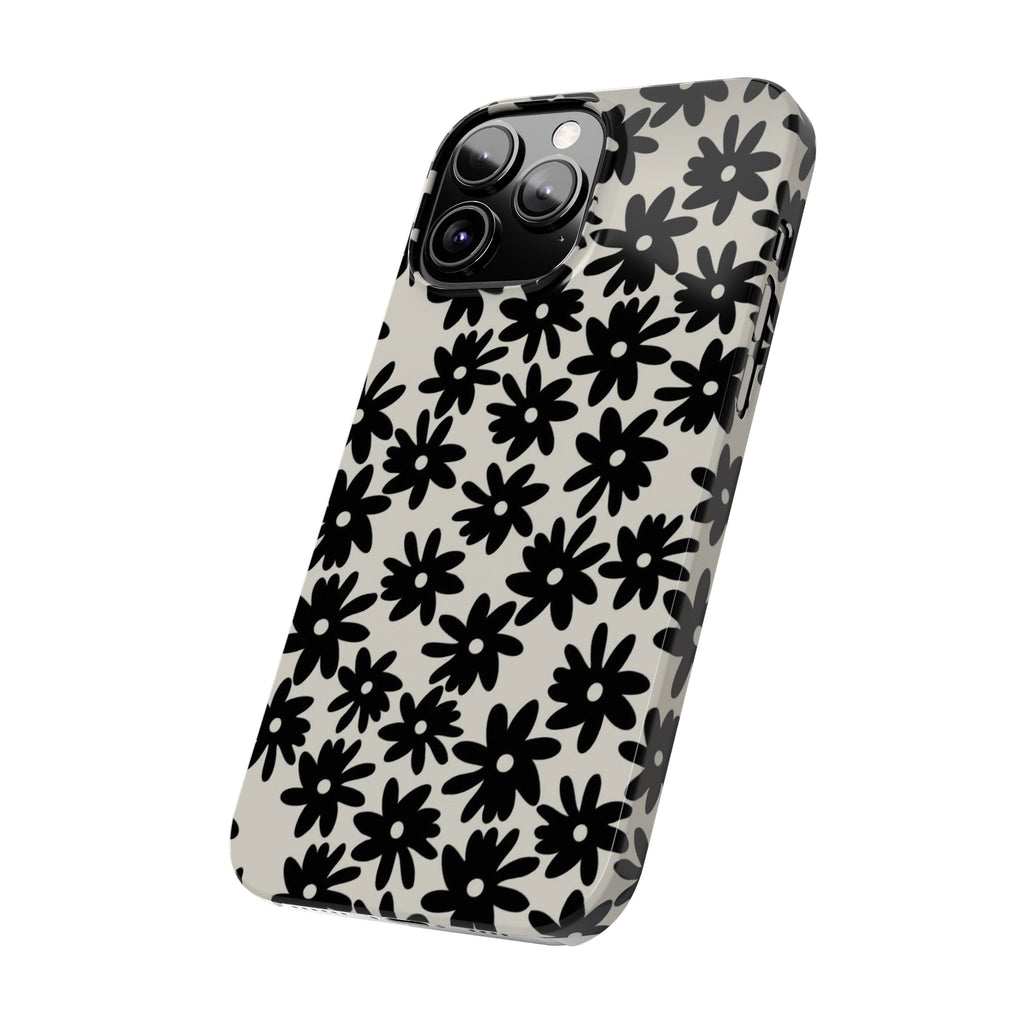Black Daisy Phone Case