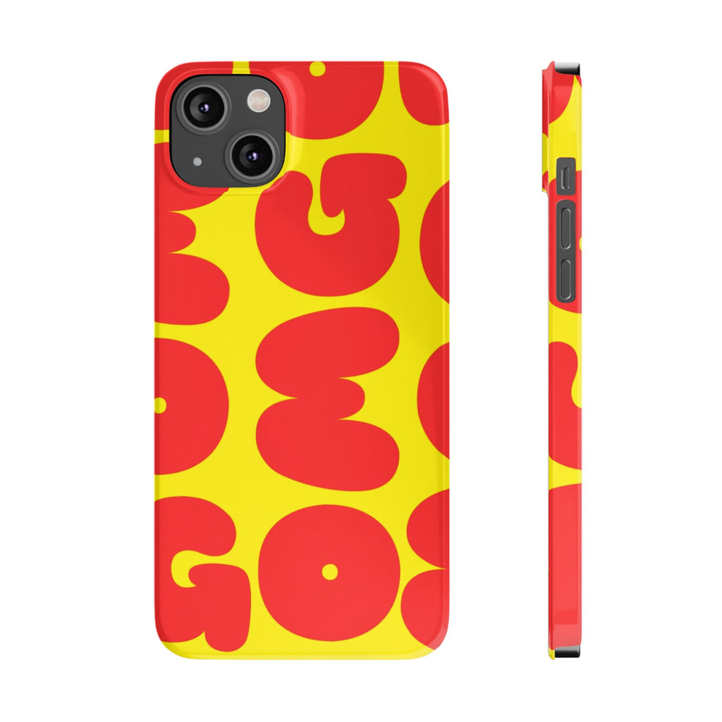 OMG Bubble Pattern, Bold Red & Yellow
