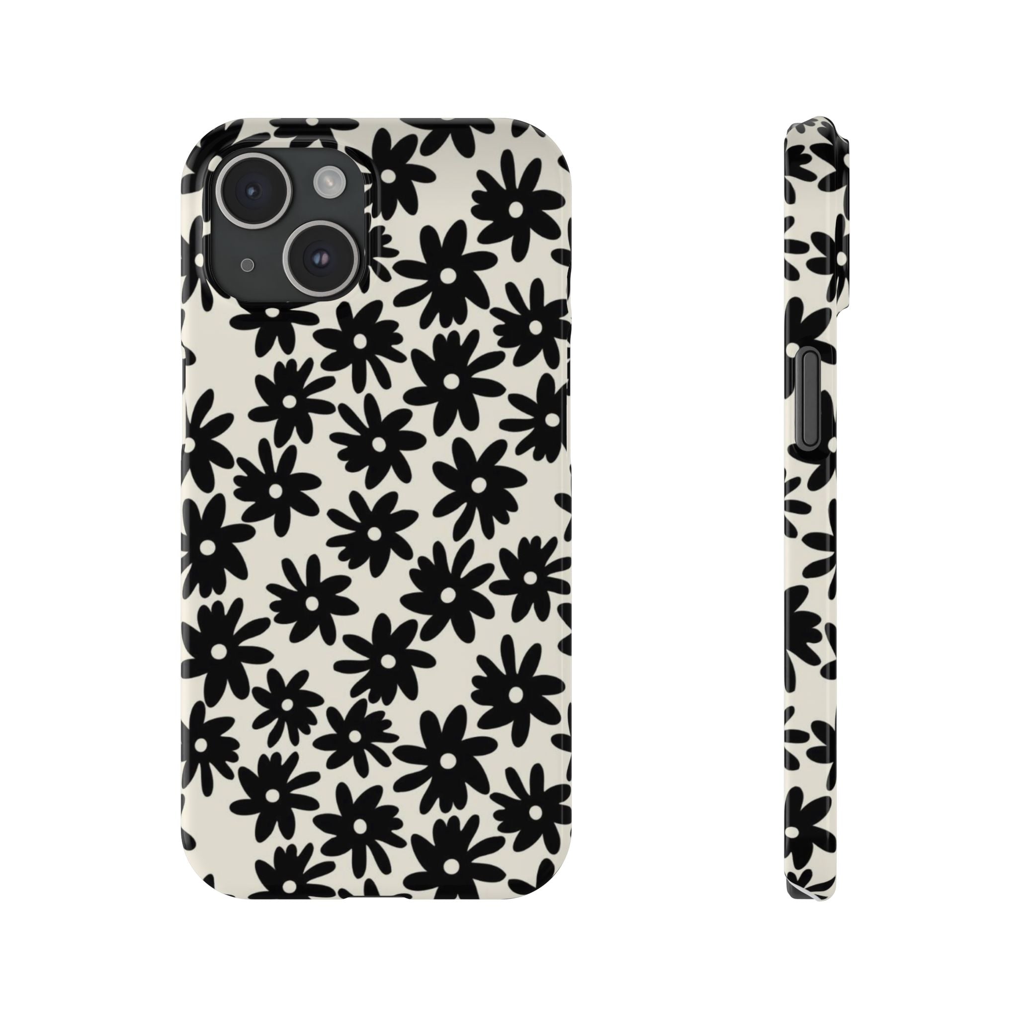 Black Daisy Phone Case