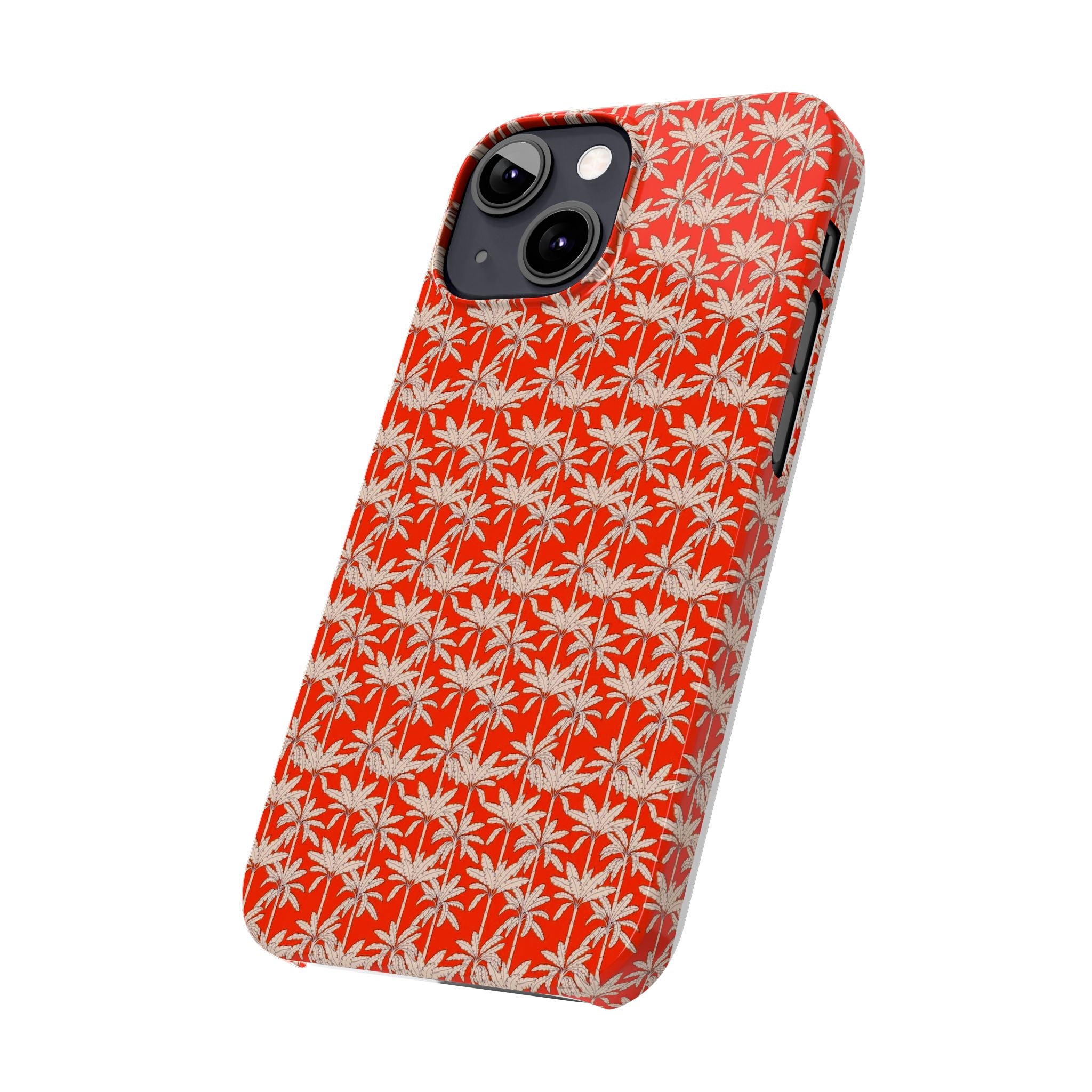 Red Tropical Palm Pattern Case