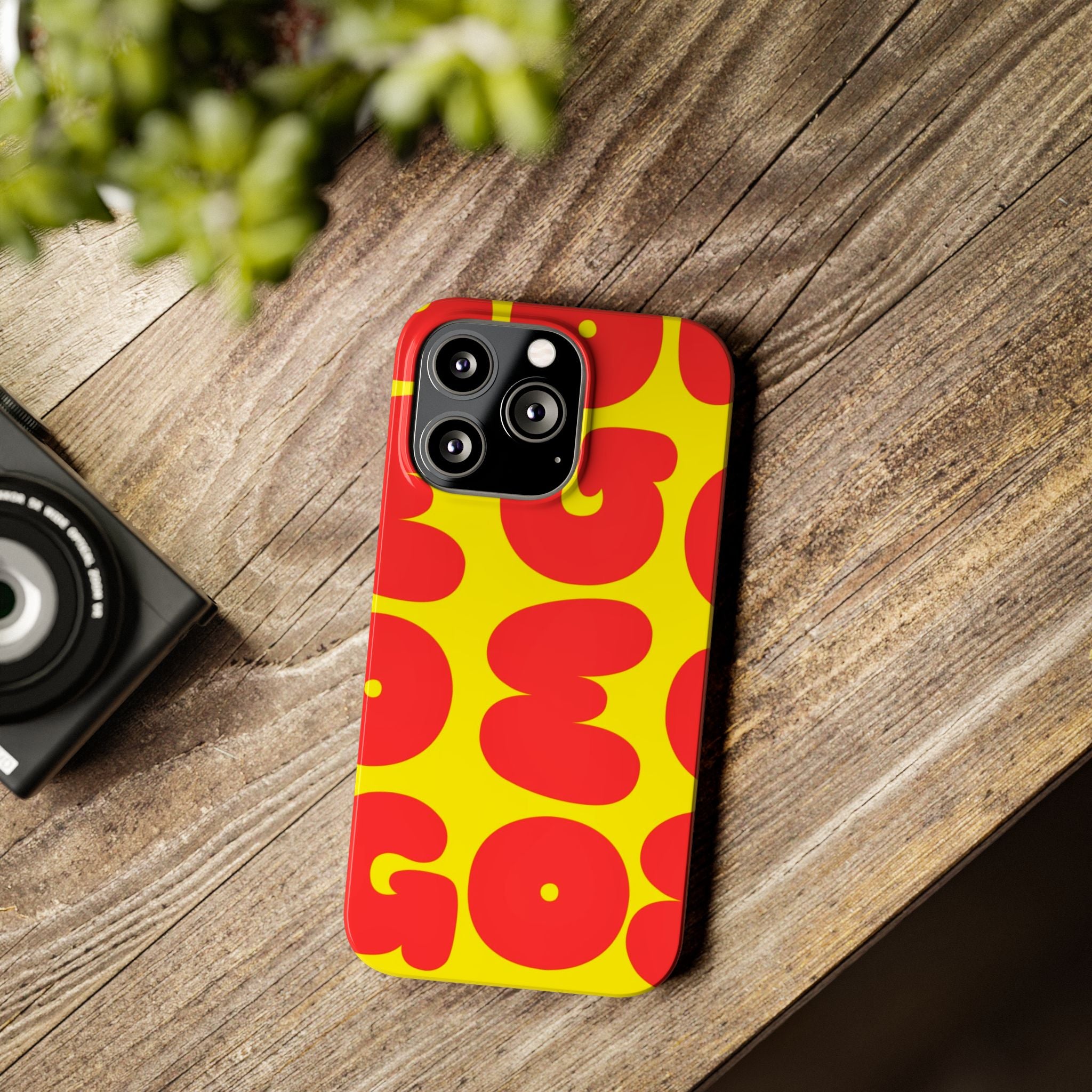 OMG Bubble Pattern, Bold Red & Yellow